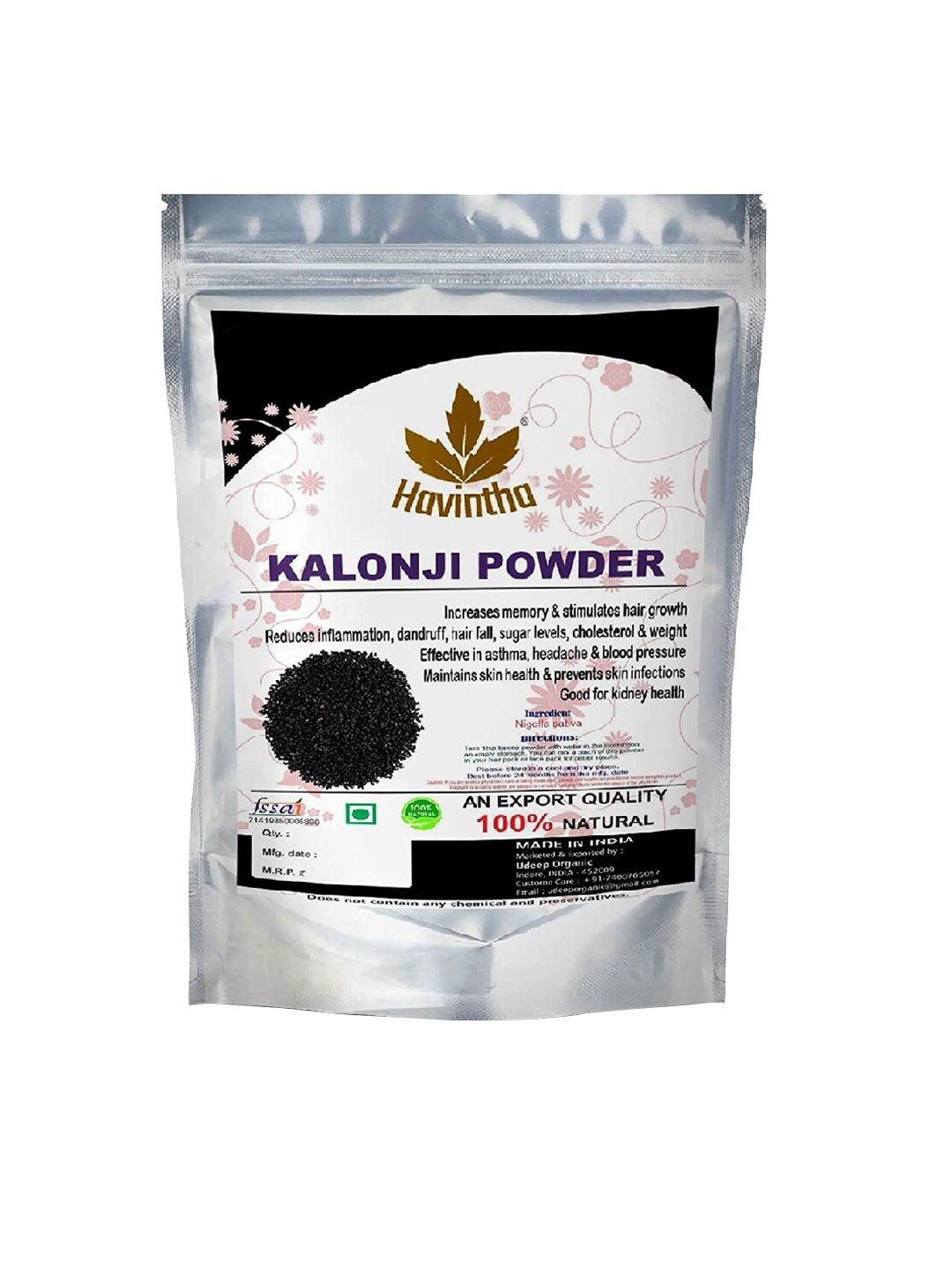 Havintha Unisex Kalonji Powder for Hair Growth - 227 gm Price in India