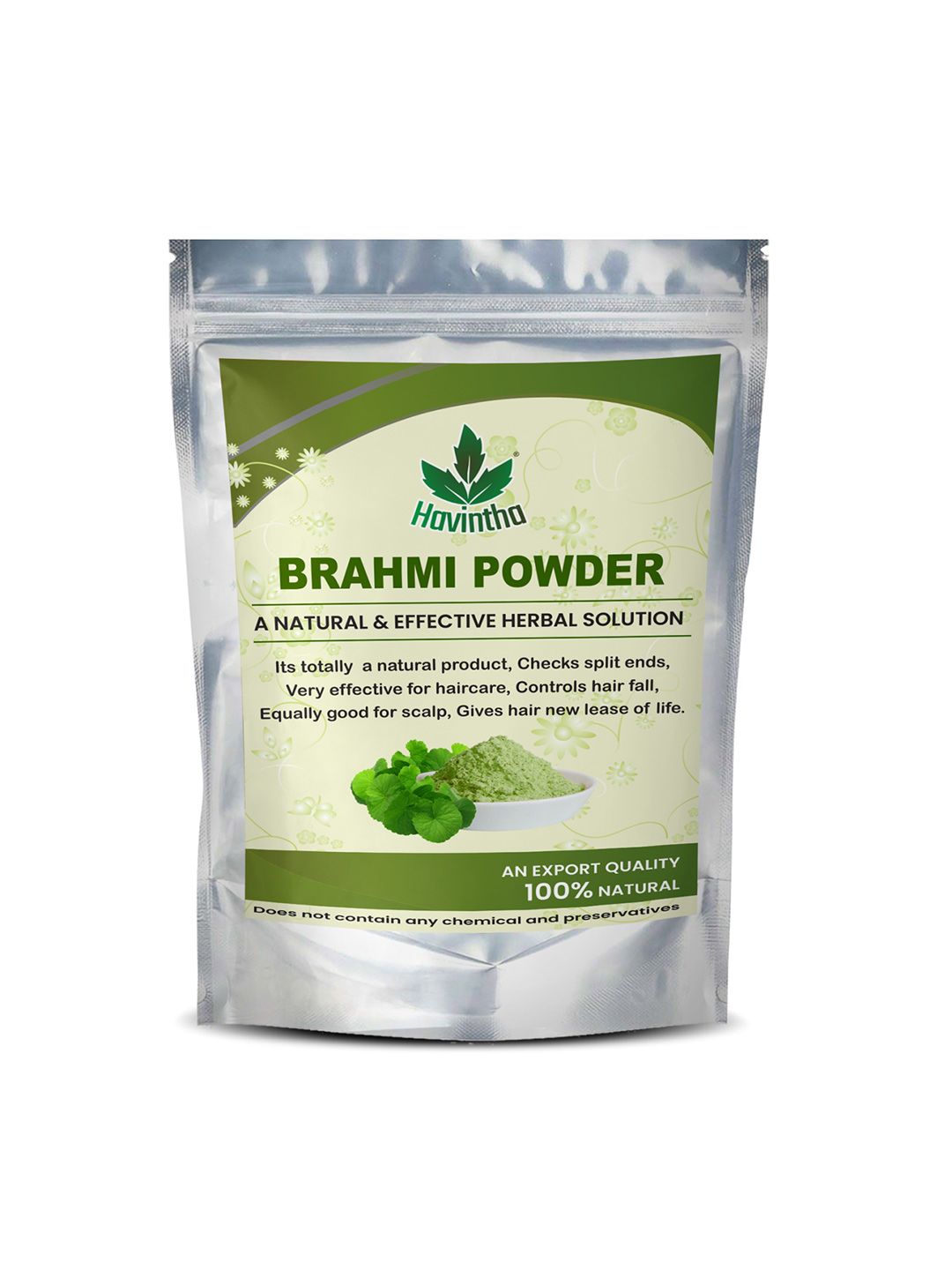 Havintha Natural Brahmi Powder For Hair Growth & Scalp Treatment - 227 g