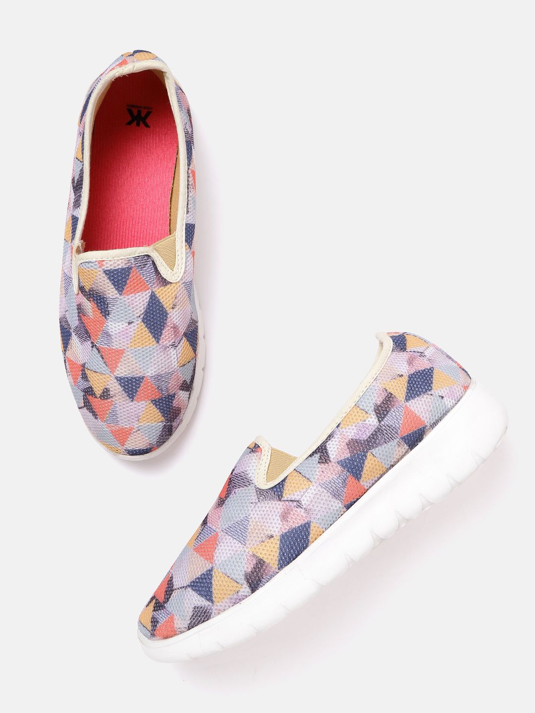Kook N Keech Women Multicoloured Printed Slip-On Sneakers Price in India