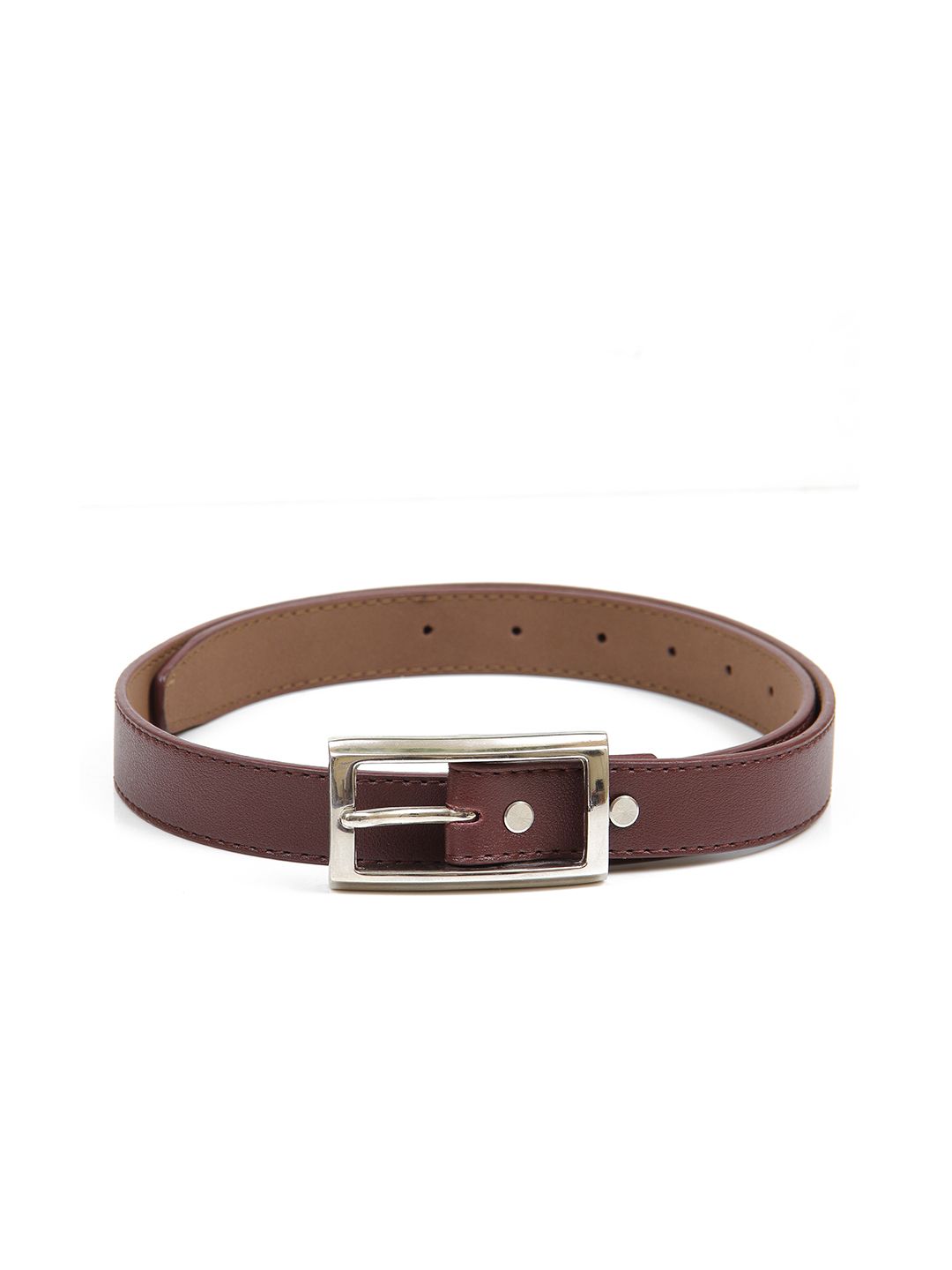 Calvadoss Women Maroon Textured PU Belt Price in India