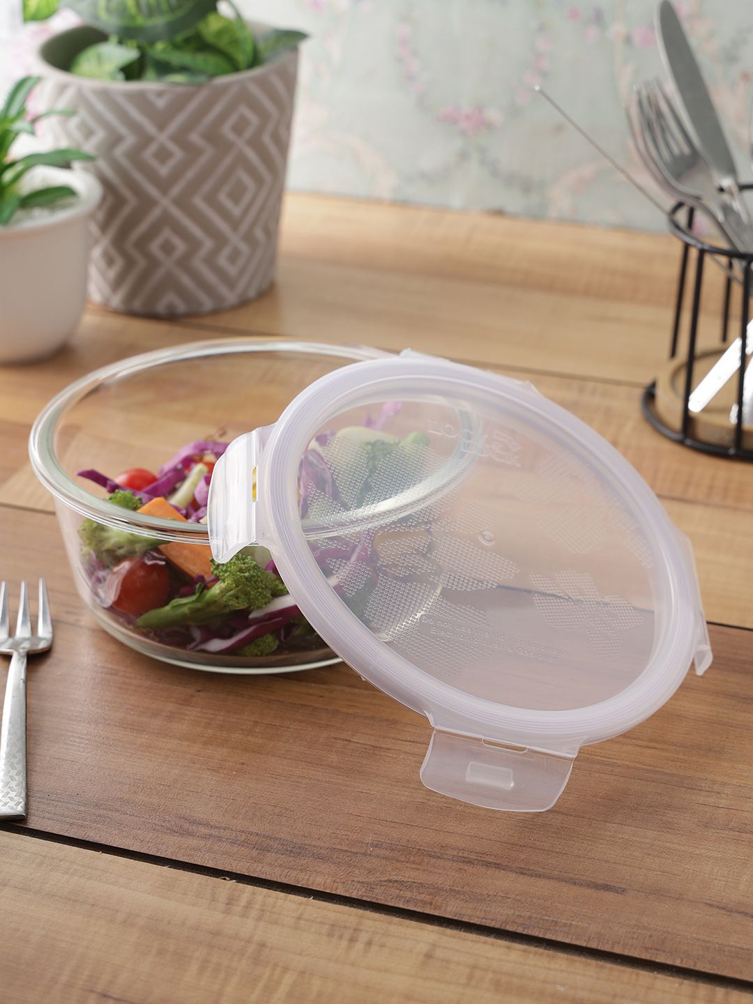 Lock & Lock Transparent Solid Airtight Glass Food Container Price in India