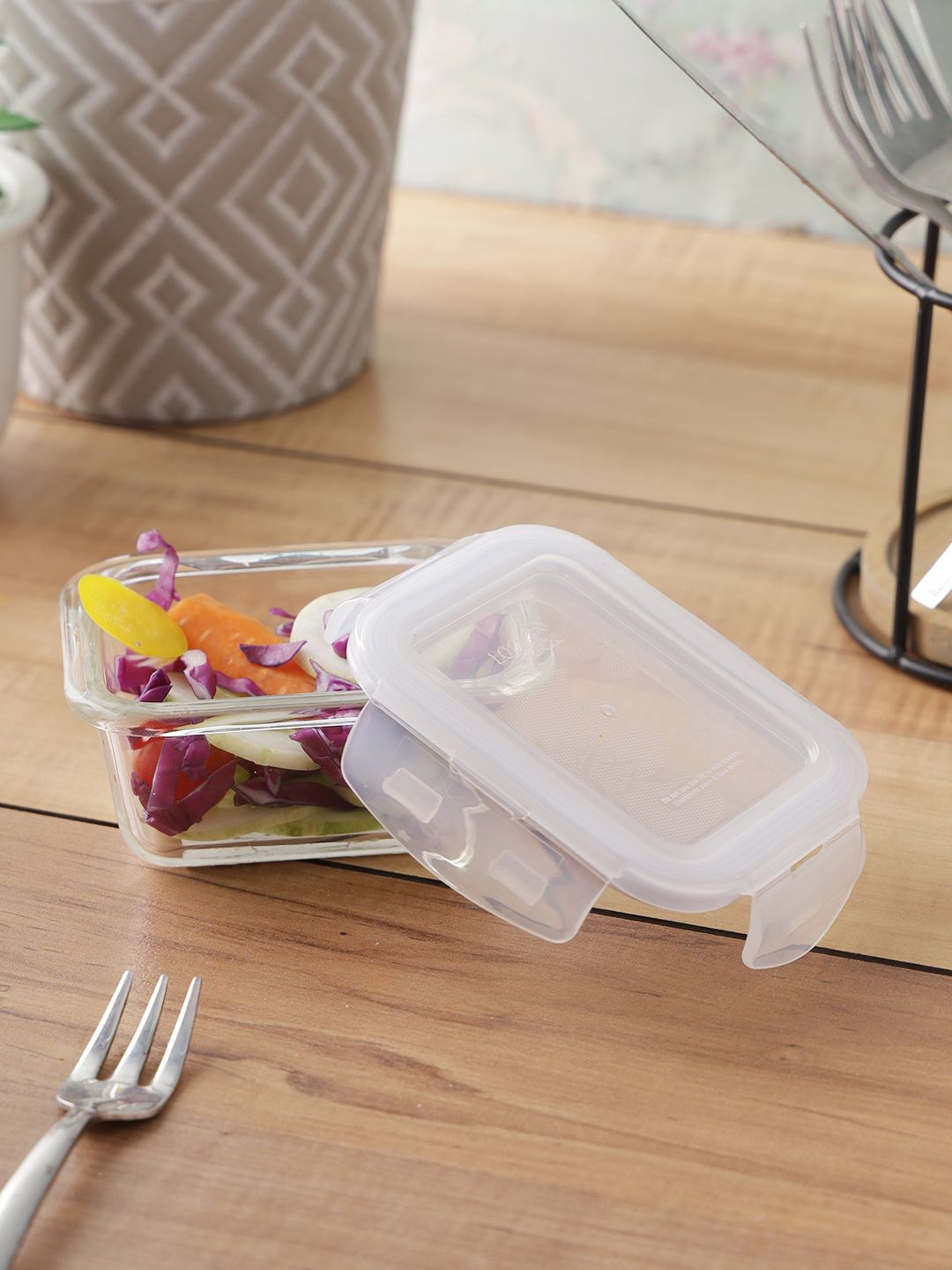 Lock & Lock Transparent Solid Square Airtight Food Storage Container Price in India