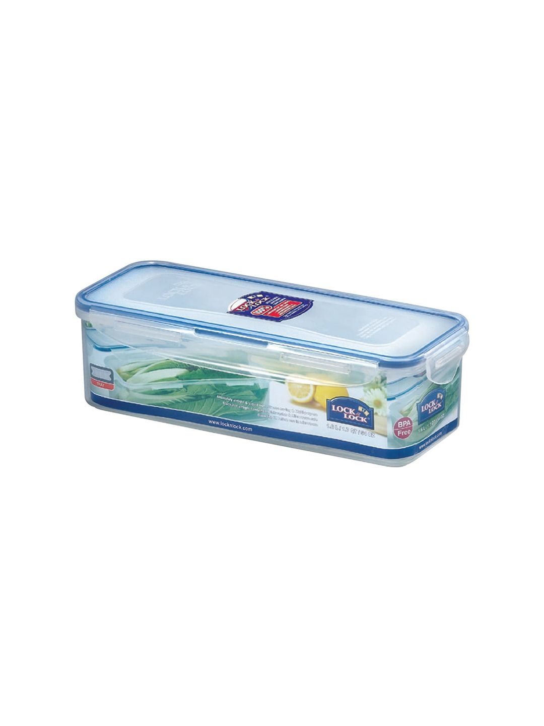 Lock & Lock Transparent & Blue Solid Plastic Airtight Food Storage Container 1.6L Price in India