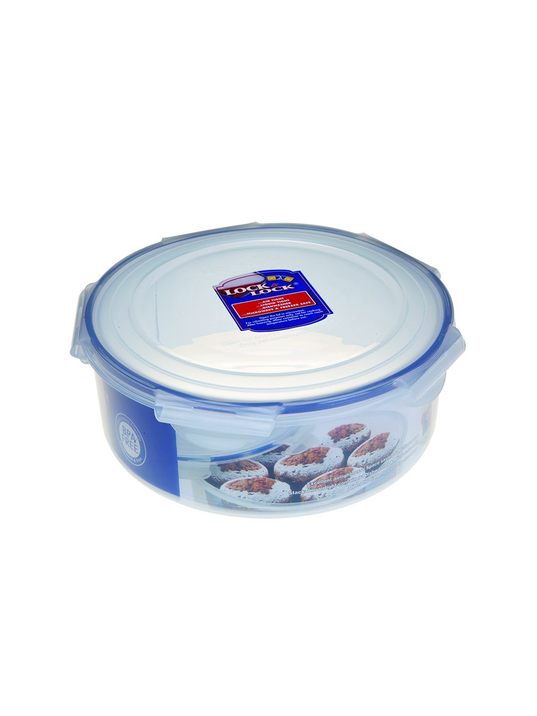 Lock & Lock Transparent & Blue Printed Airtight Food Storage Container Price in India