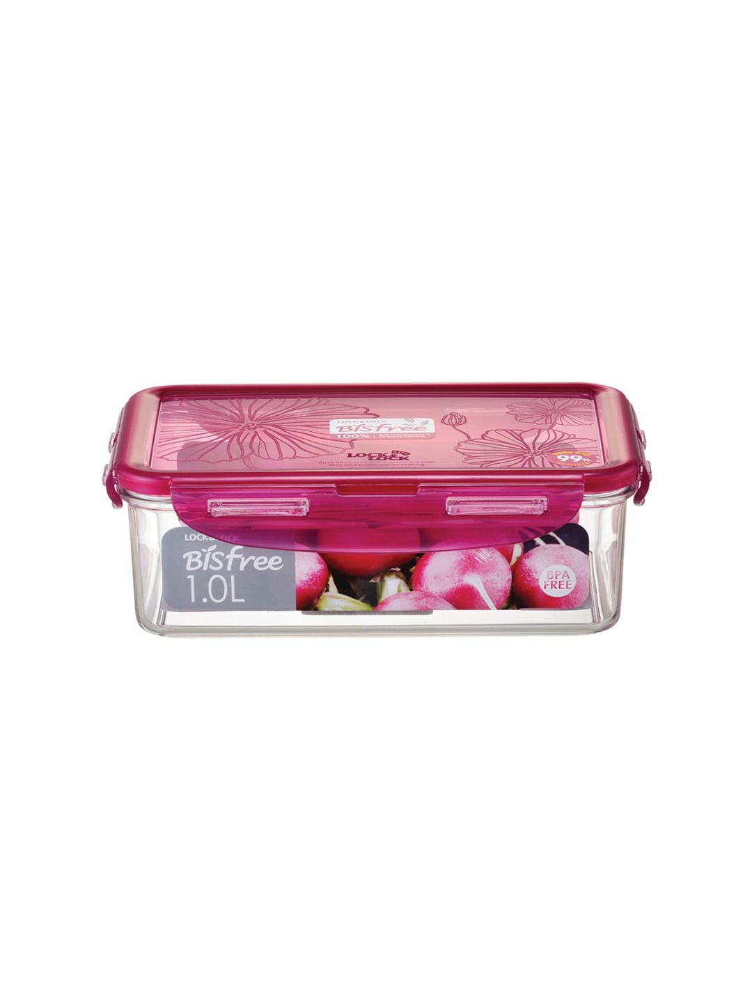 Lock & Lock Pink & Transparent Leakproof Food Container Price in India