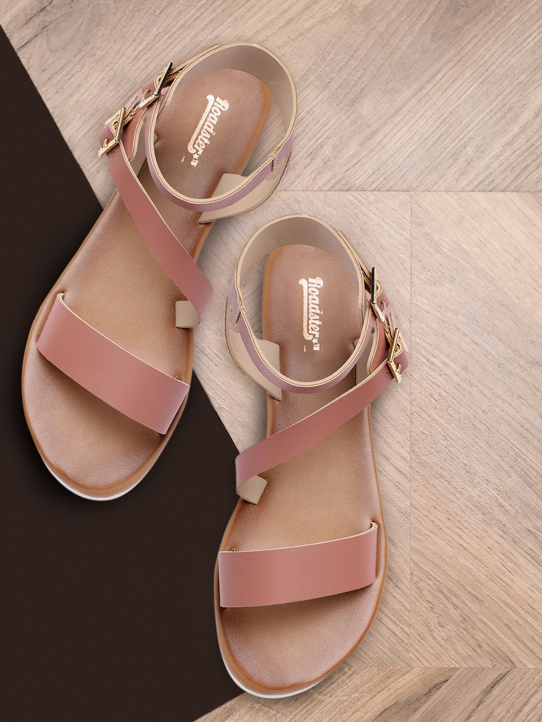 Roadster Women Nude-Coloured Open Toe Flats Price in India