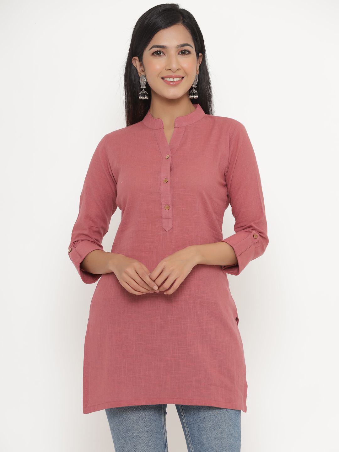Aprique FAB Women Mauve Solid Kurti