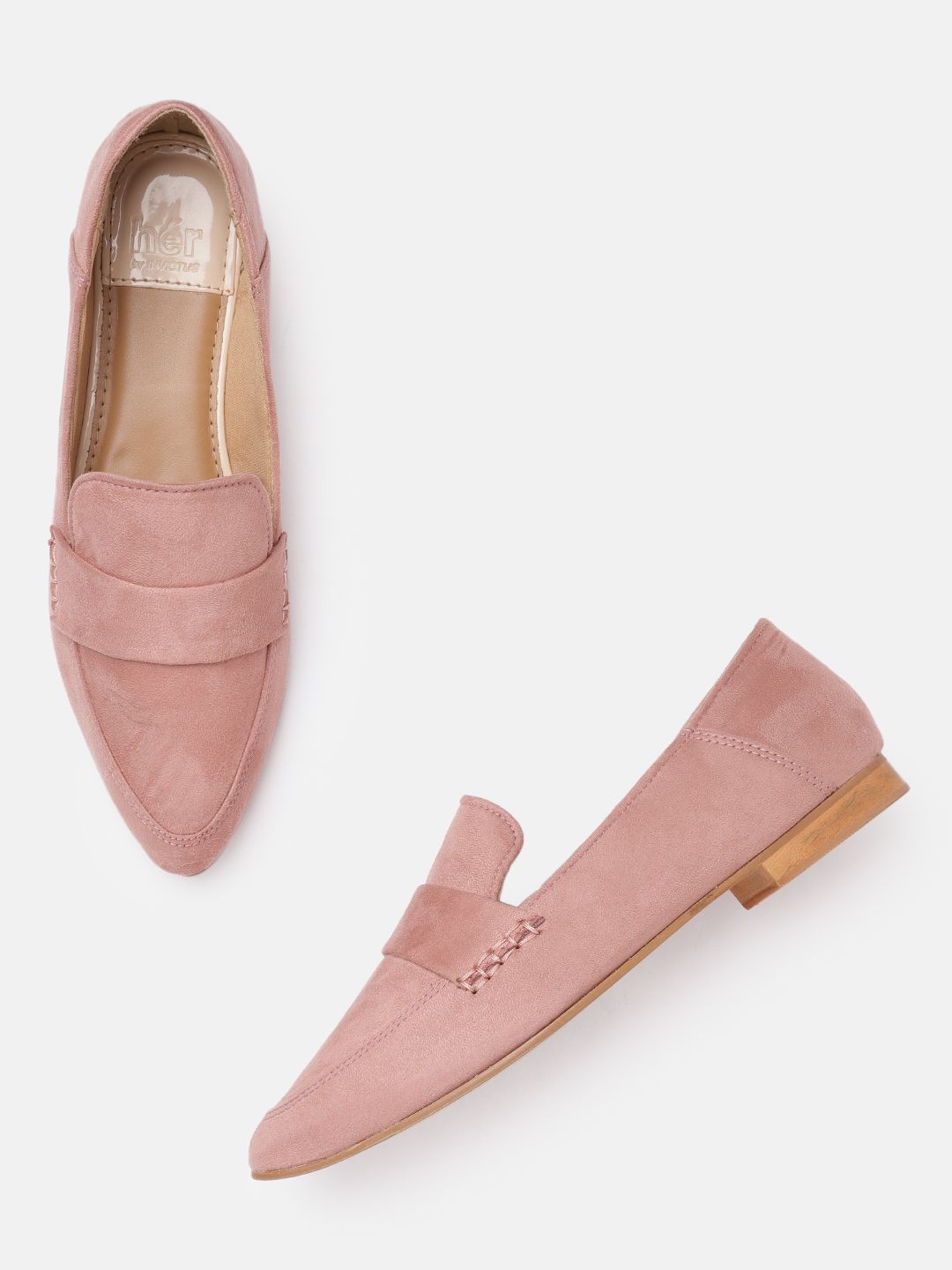 her by invictus Women Nude Pink Loafers Price in India