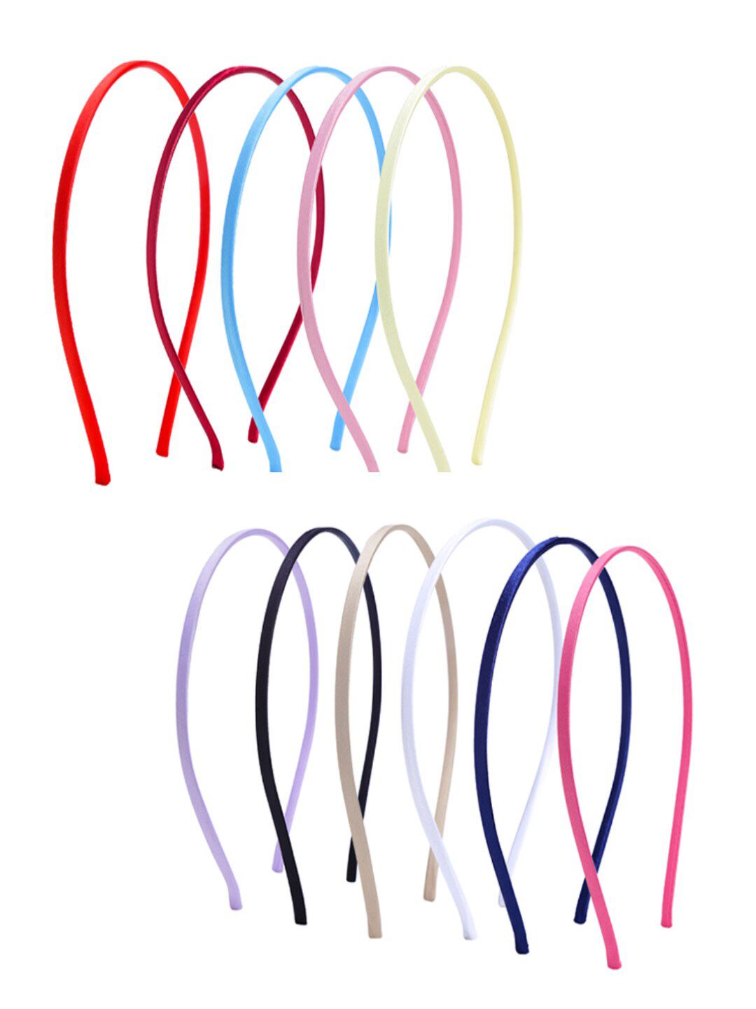 Yellow Chimes Girls Set Of 14 Assorted Multicoloured Lace Hairbands