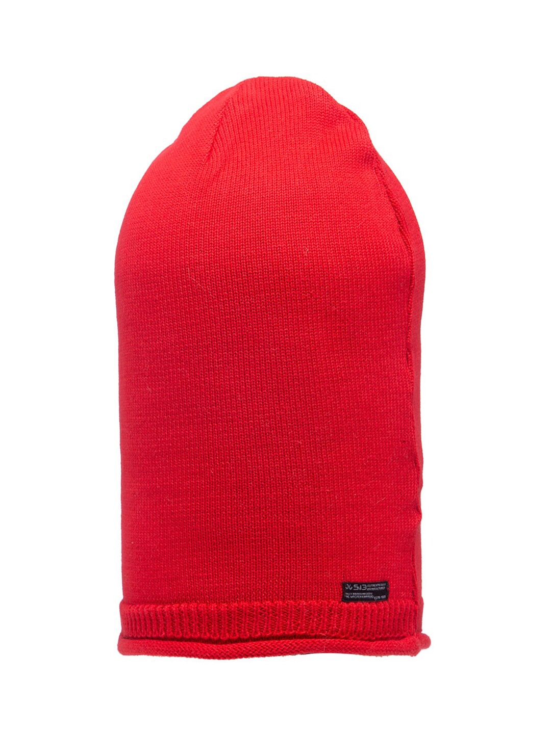 513 Women Red Solid Pure Cotton Beanie Price in India