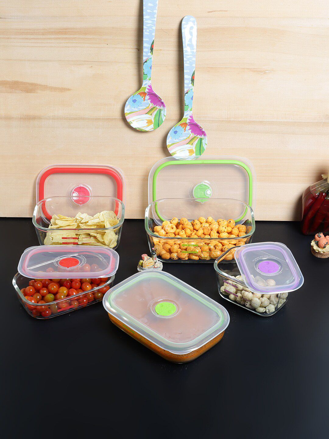 Decor Multi Multipurpose Storage Container with Microwave Safe Air Vent Lids Price in India