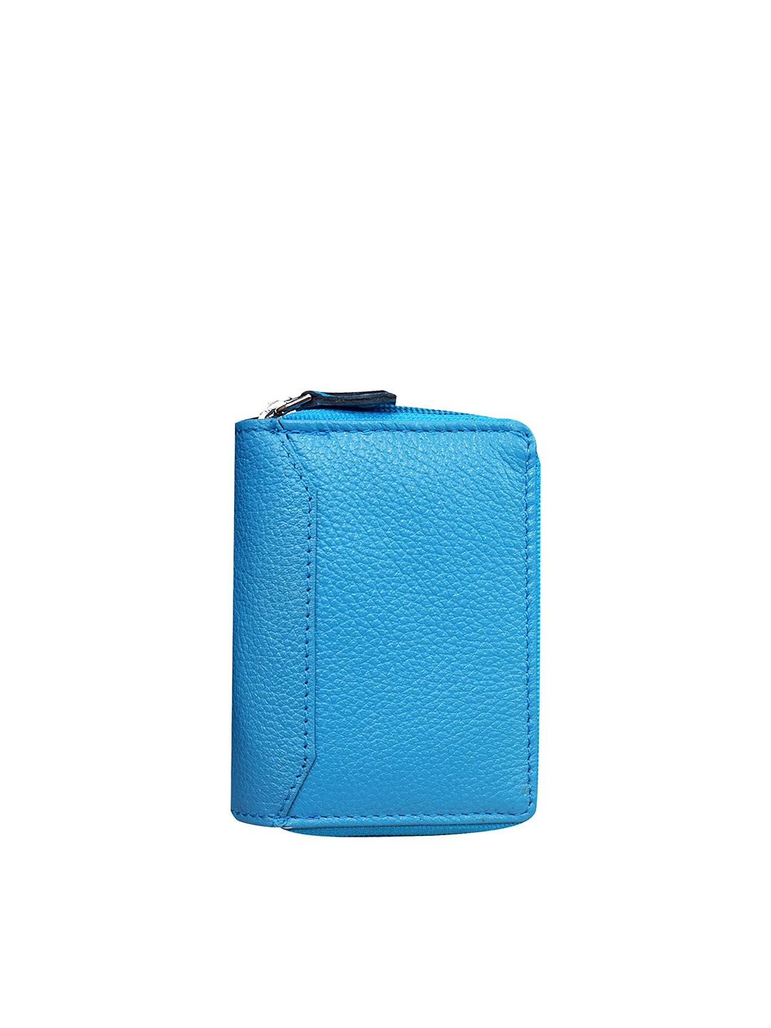 ABYS Unisex Blue Leather Zip Around Wallet Price in India
