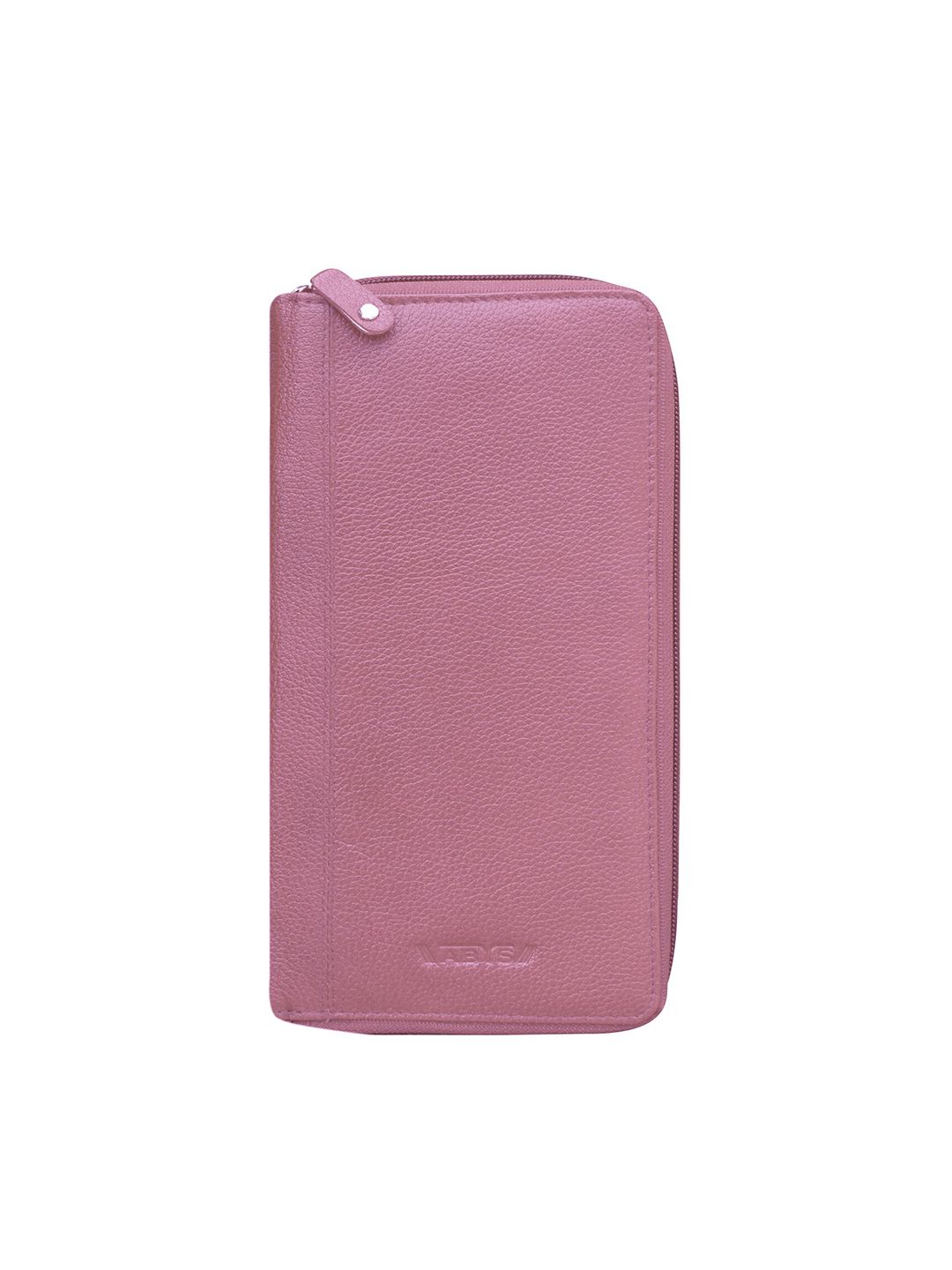 ABYS Unisex Pink Solid Travel Long Passport Holder Wallet Price in India