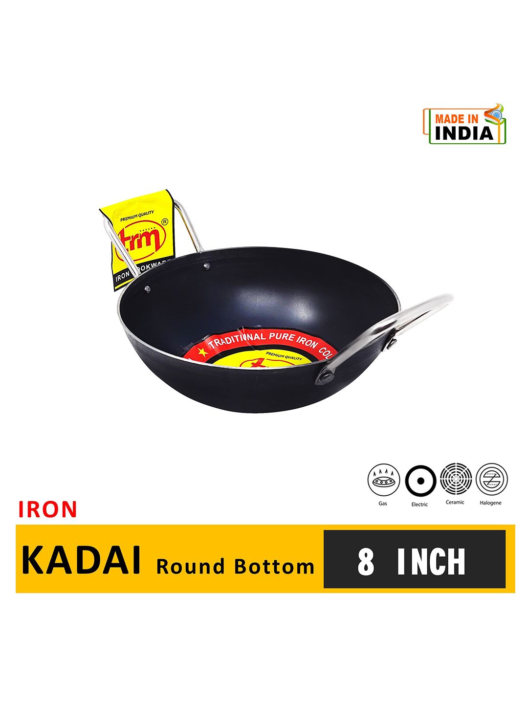 TRM Unisex Black Kadhai Cookware Price in India