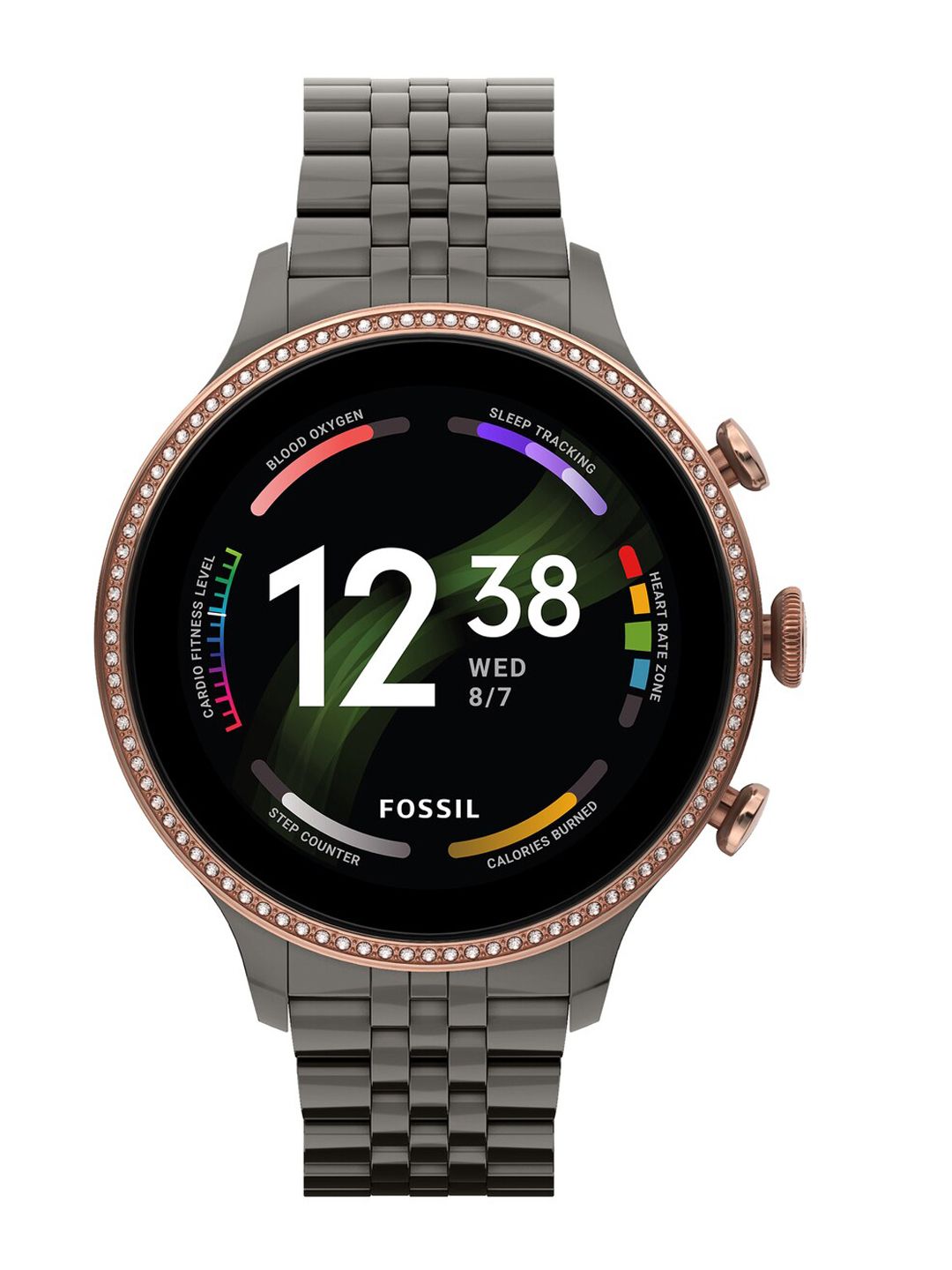 Fossil Women Grey GEN 6 Gunmetal Smart Watch FTW6078 Price in India