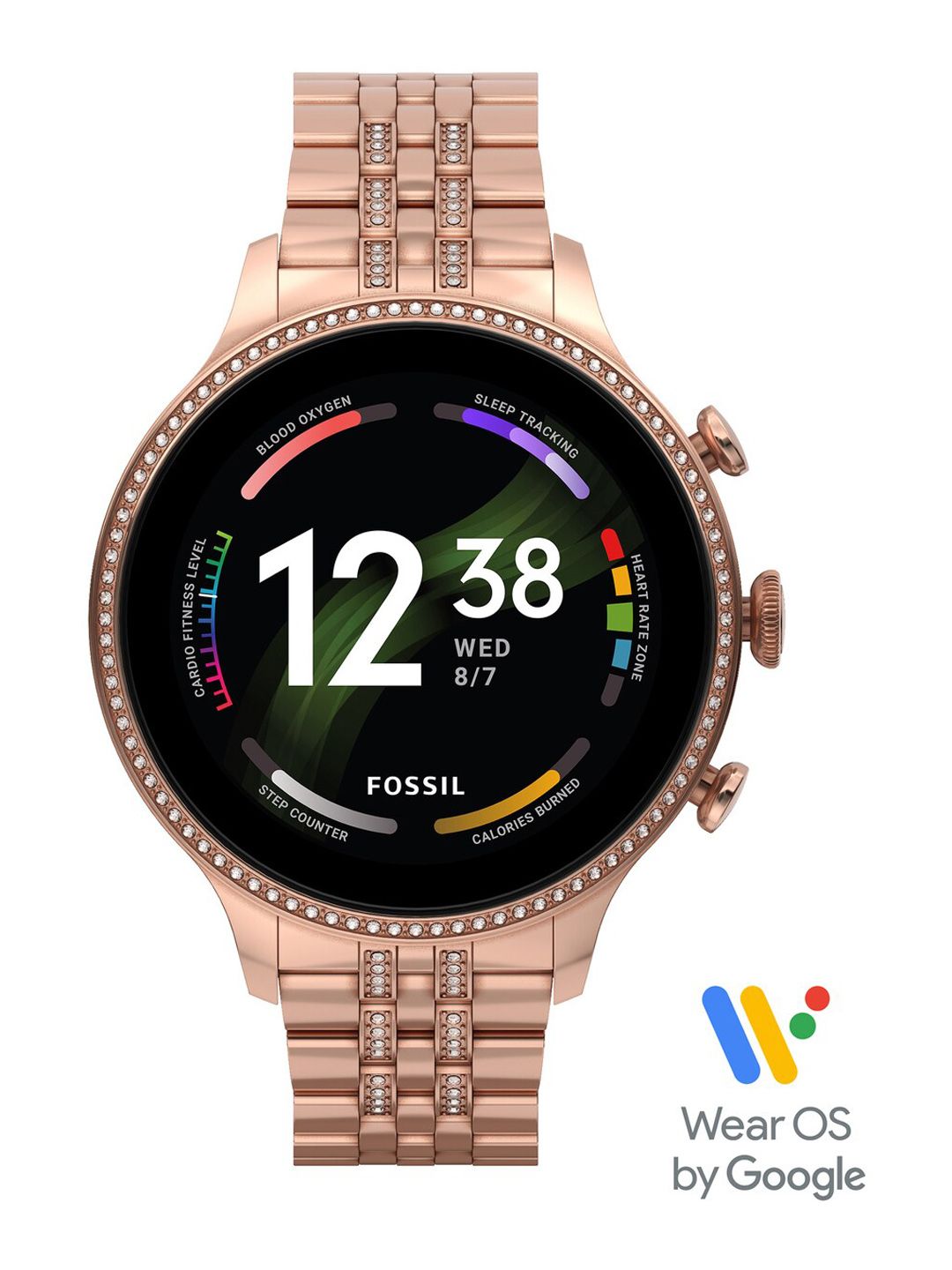 Fossil Women Rose Gold Gen 6 Smartwatch FTW6077 Price in India