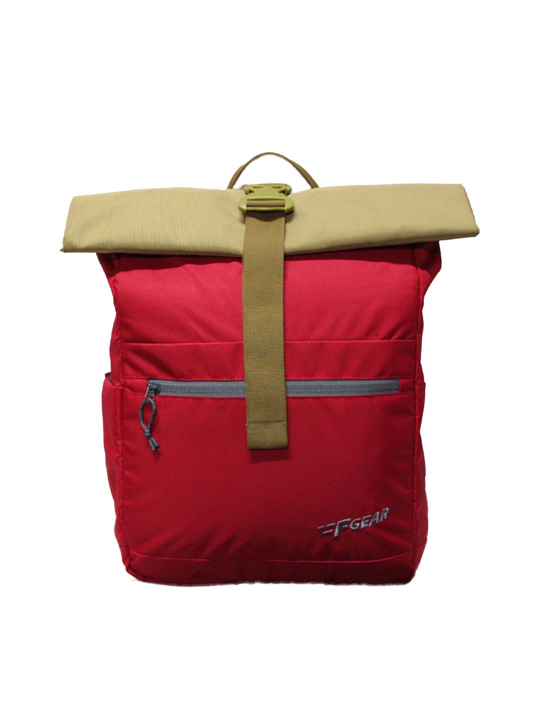 F Gear Unisex Red & Olive Green Backpack Price in India