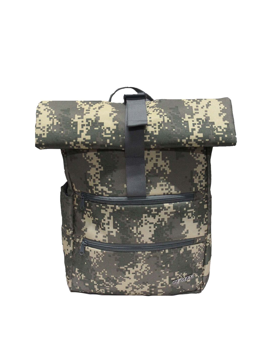 F Gear Unisex Grey & Olive Green Backpack Price in India