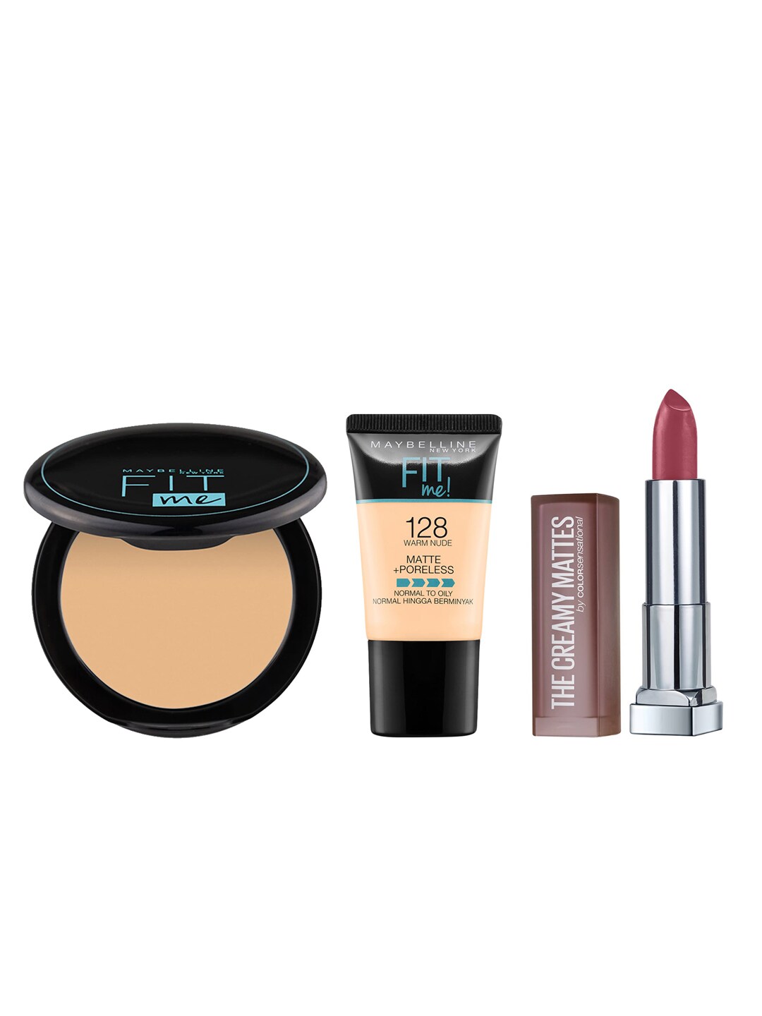 Maybelline Set of Foundation & Compact With Lipstick Price in India