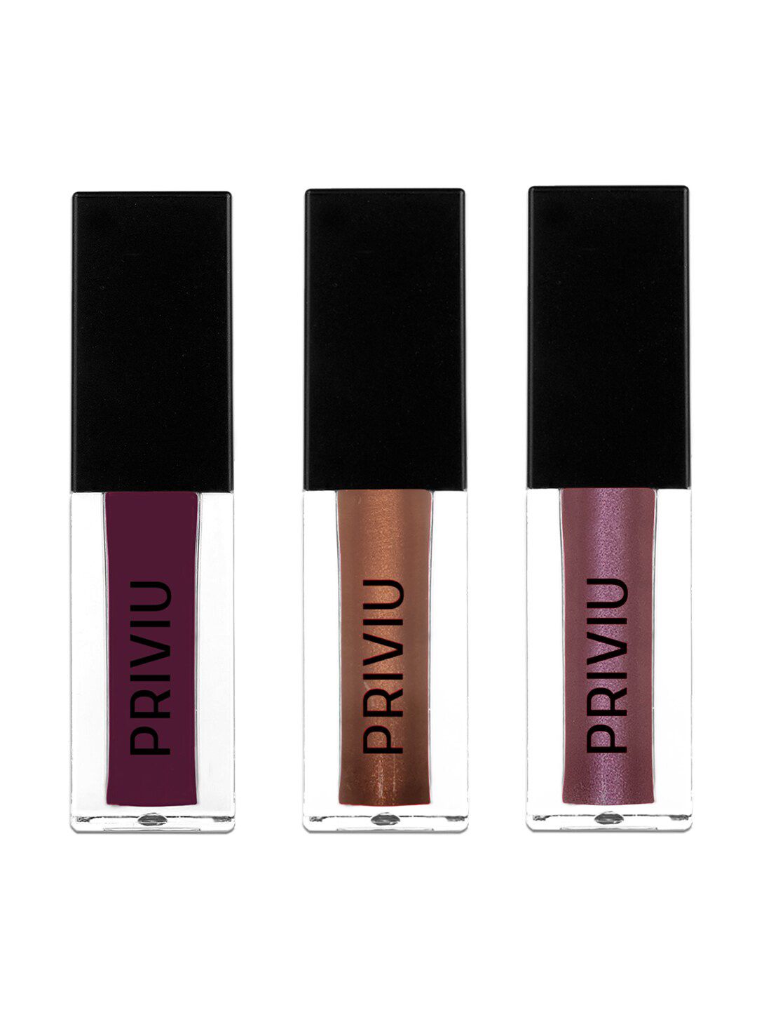 PRIVIU Set of 3 All Day Matte Liquid Lipstick Price in India