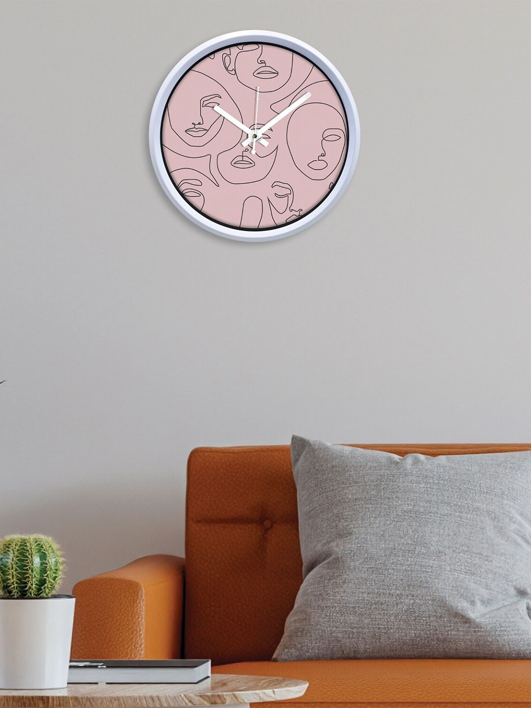 HomeTown Pink Textured Contemporary Wall Clock Price in India