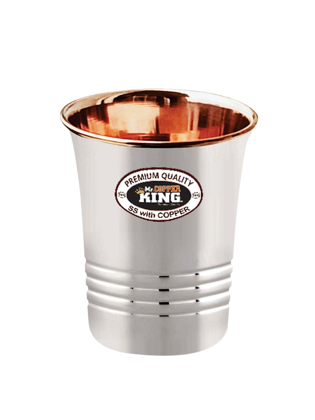 MR. COPPER KING Copper-Toned & Silver-Toned Textured Tumbler Price in India