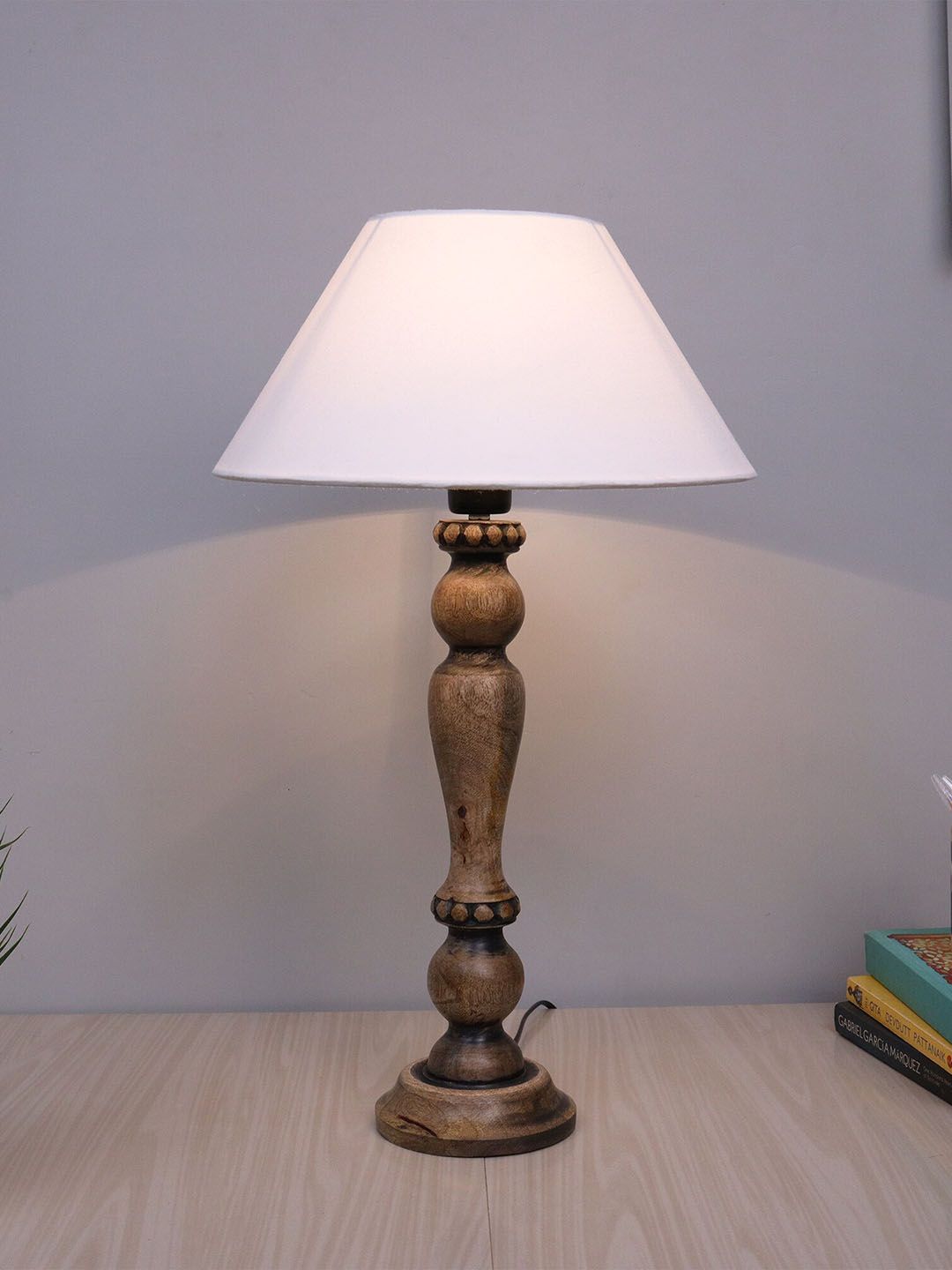 Homesake White Handcrafted Table Lamp with Shade Price in India
