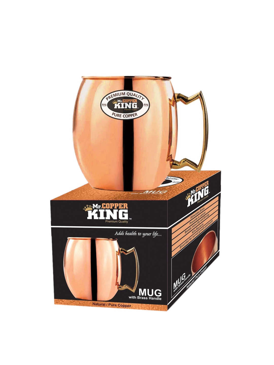 MR. COPPER KING Pure Copper Water Mug Price in India