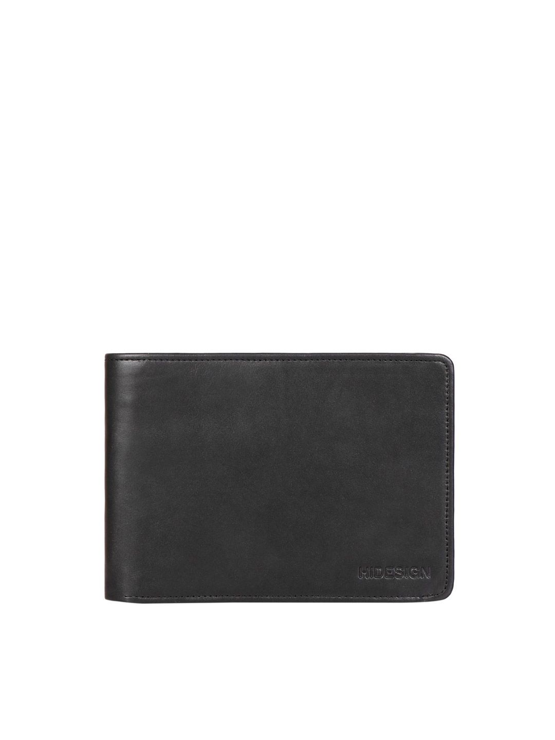 Hidesign Women Black Leather Two Fold Wallet Price in India