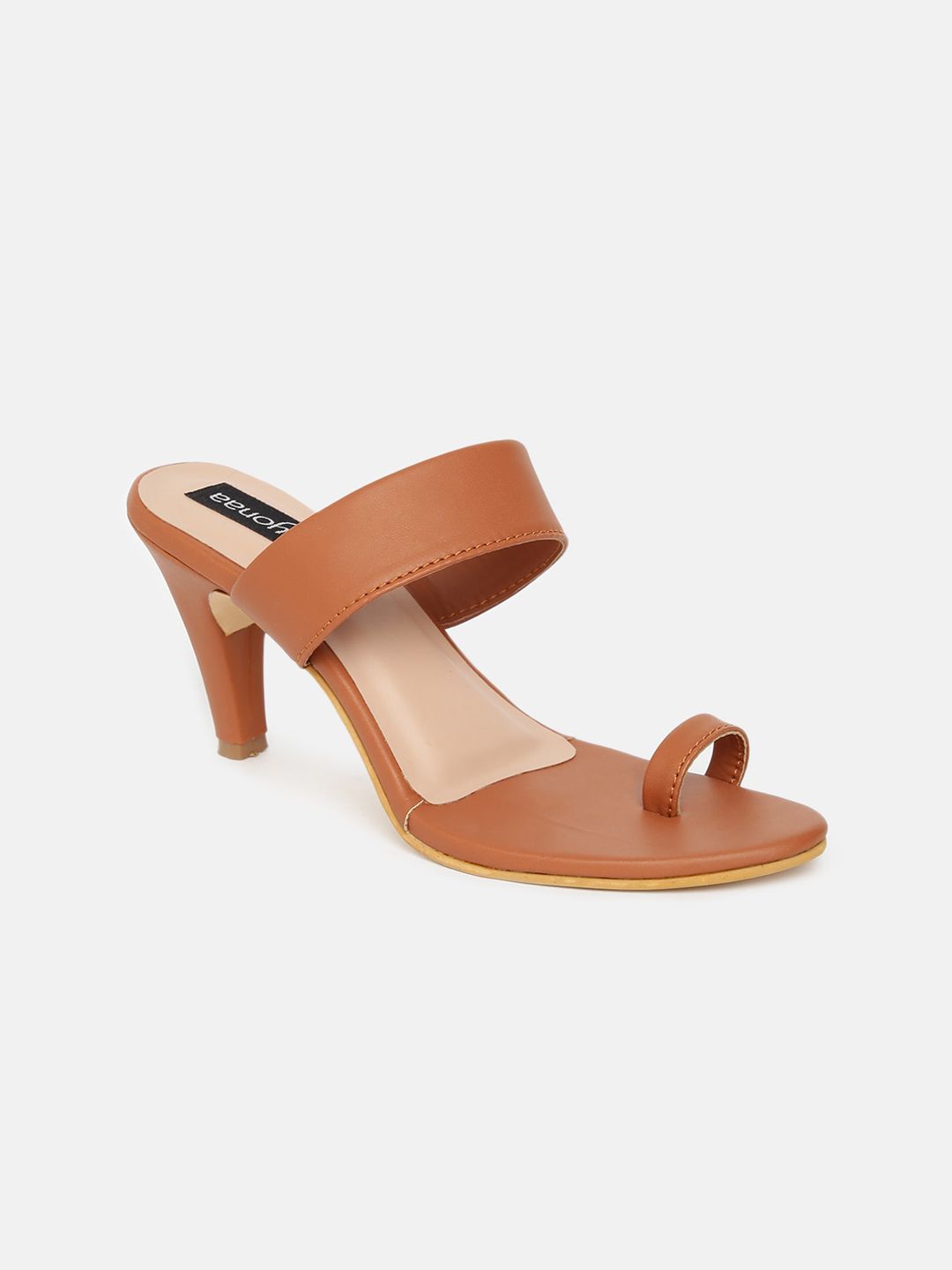 VAYONAA Women Tan PU Stiletto Sandals Price in India