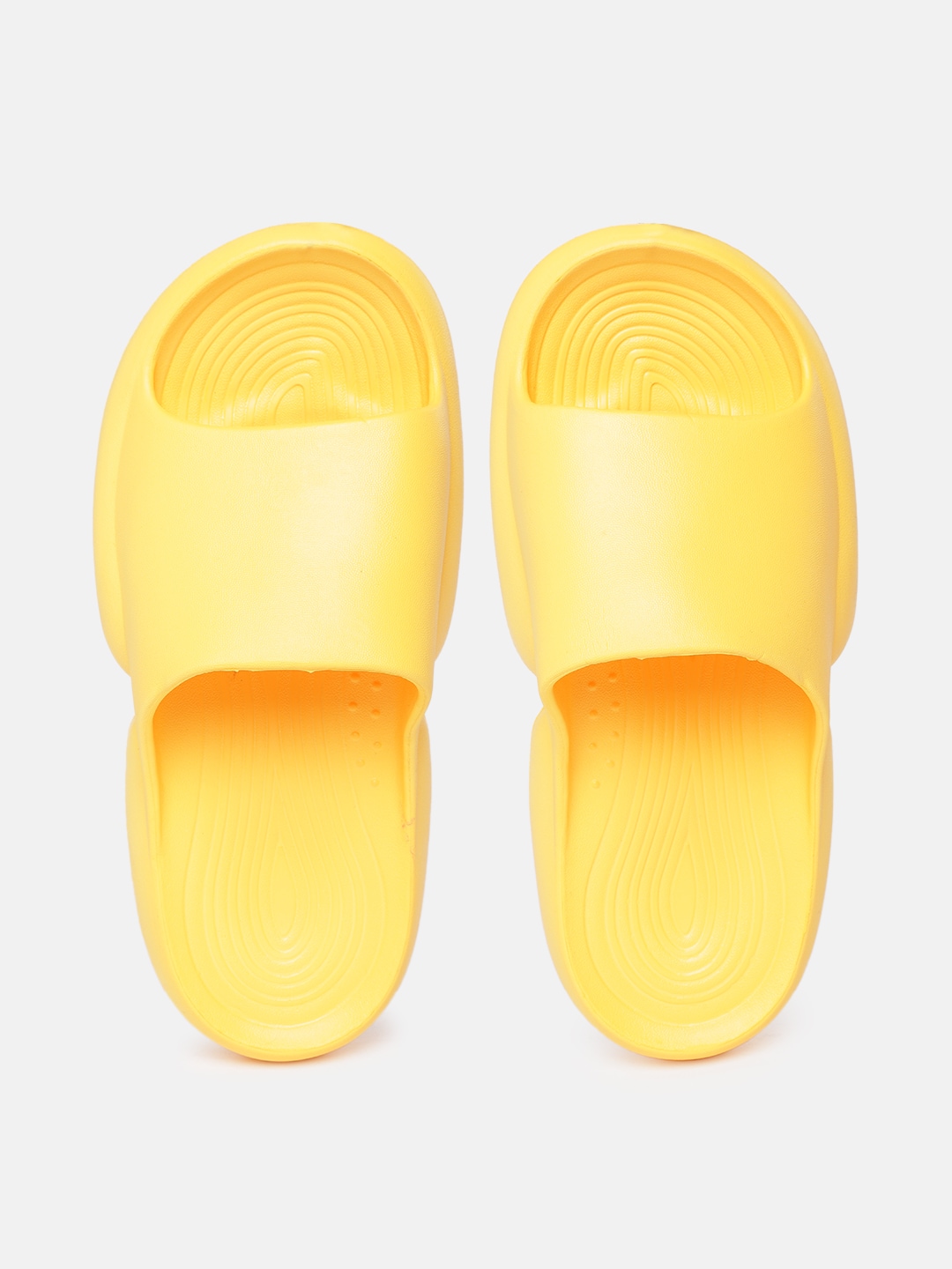 Kook N Keech Women Yellow Solid Sliders Price in India