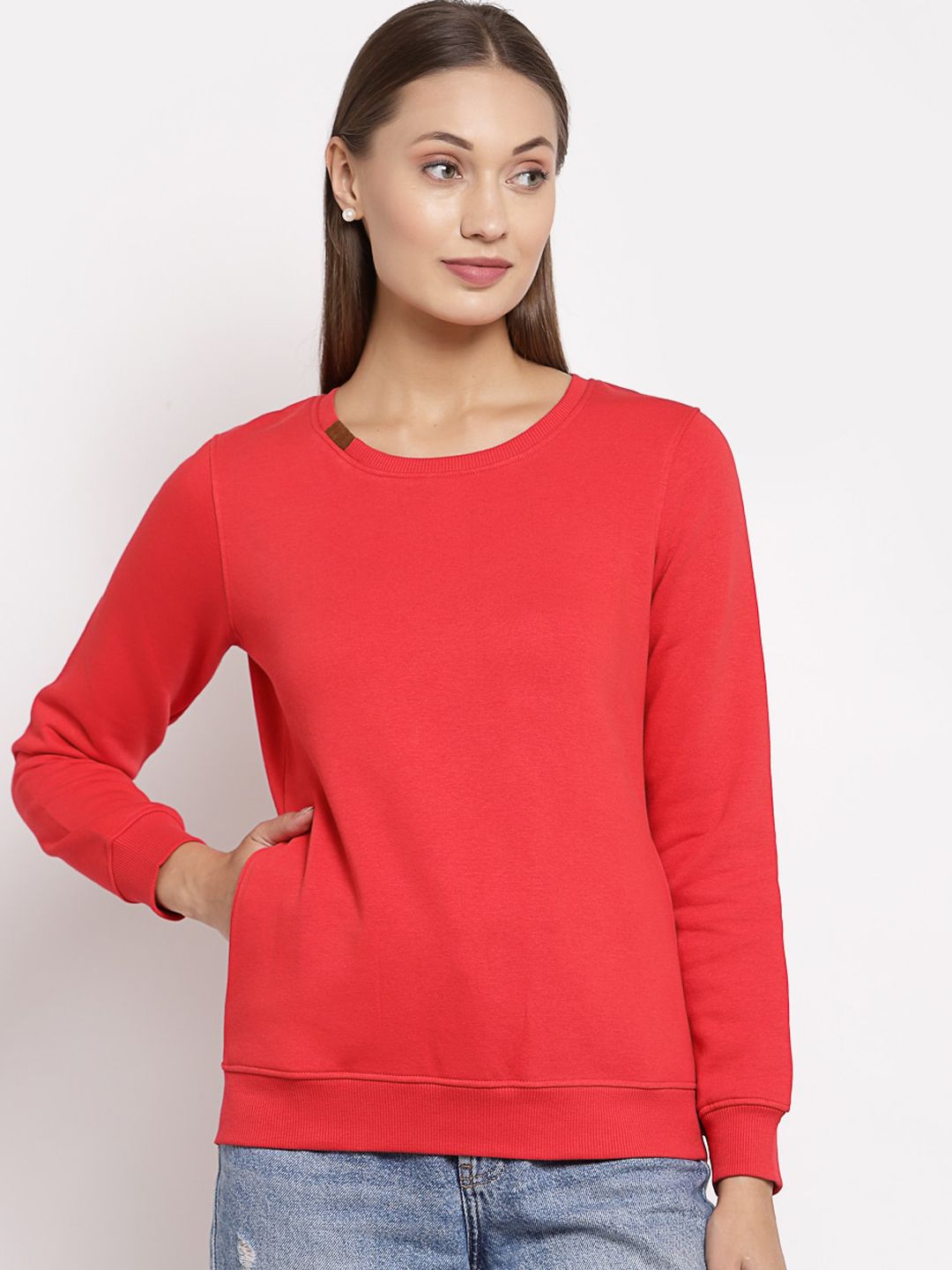 Juelle Women Red Sweatshirt Price in India