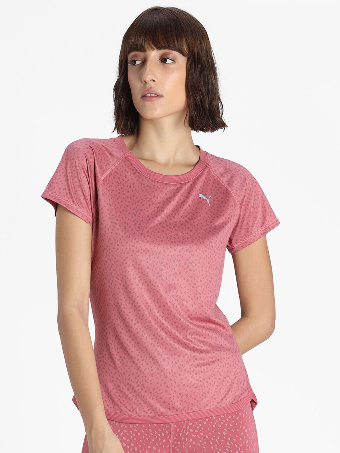 Puma Women Mauve Printed Outdoor T-shirt Price in India