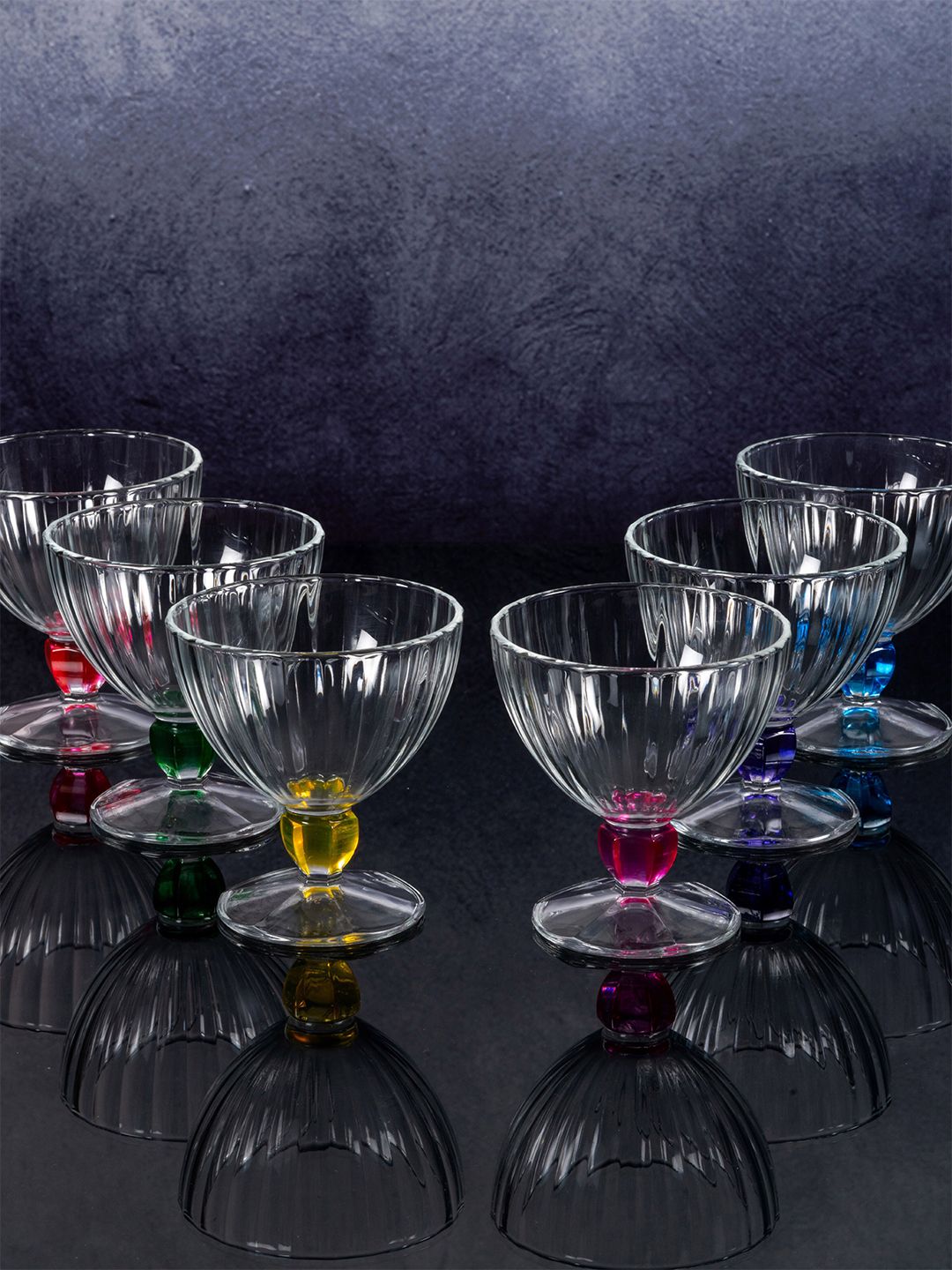 GOODHOMES Transparent 6 Pieces Glass Bowls Price in India