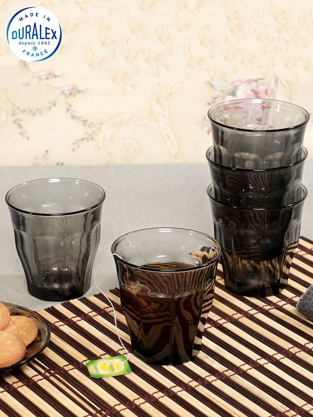 Duralex 6 Pcs Grey Picardie Glass Tumblers Price in India