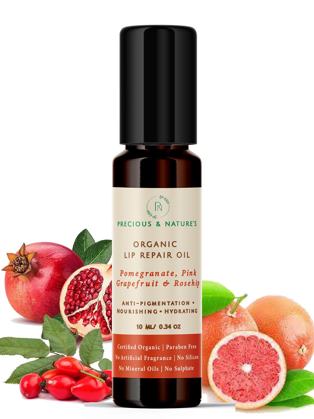 Precious and Natures Certified Organic Lip Oil with Pomegranate Grapefruit & Rosehip Price in India
