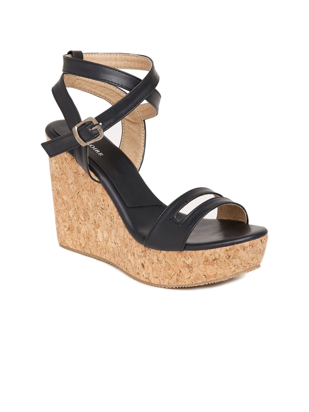 Marc Loire Women Black Solid Wedges Price in India