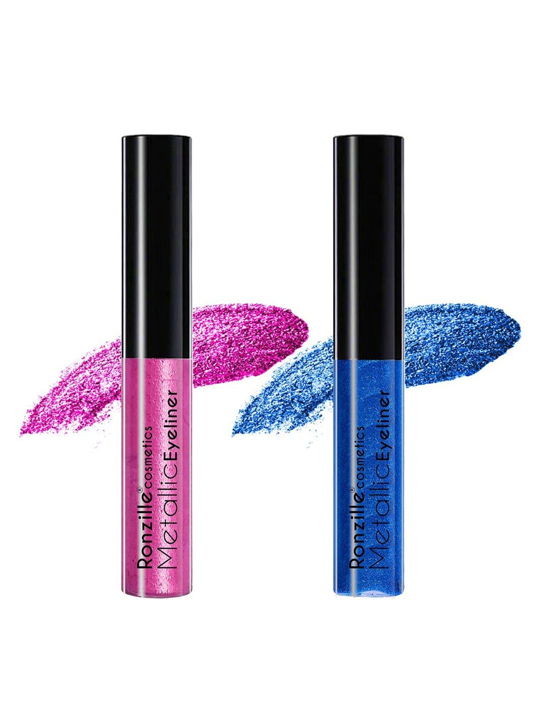 Ronzille Pack of 2 Metallic Eyeliners- Pink & Blue Price in India