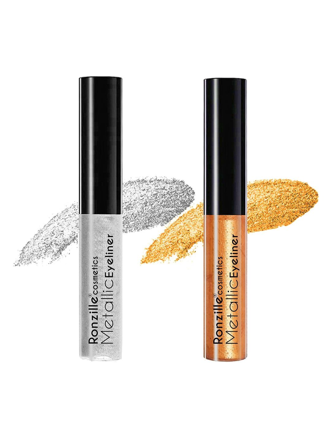 Ronzille Set of 2 Glitter Eyeliner - Silver & Rose Gold Price in India