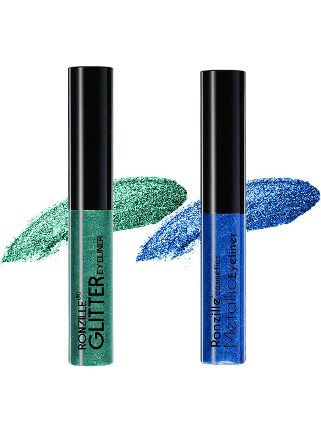 Ronzille Pack of 2 Metallic Eyeliners- Green , Blue Price in India