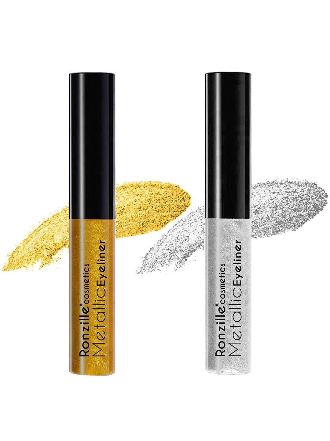 Ronzille Set of 2 Silver & Gold Glitter Eyeliner Price in India