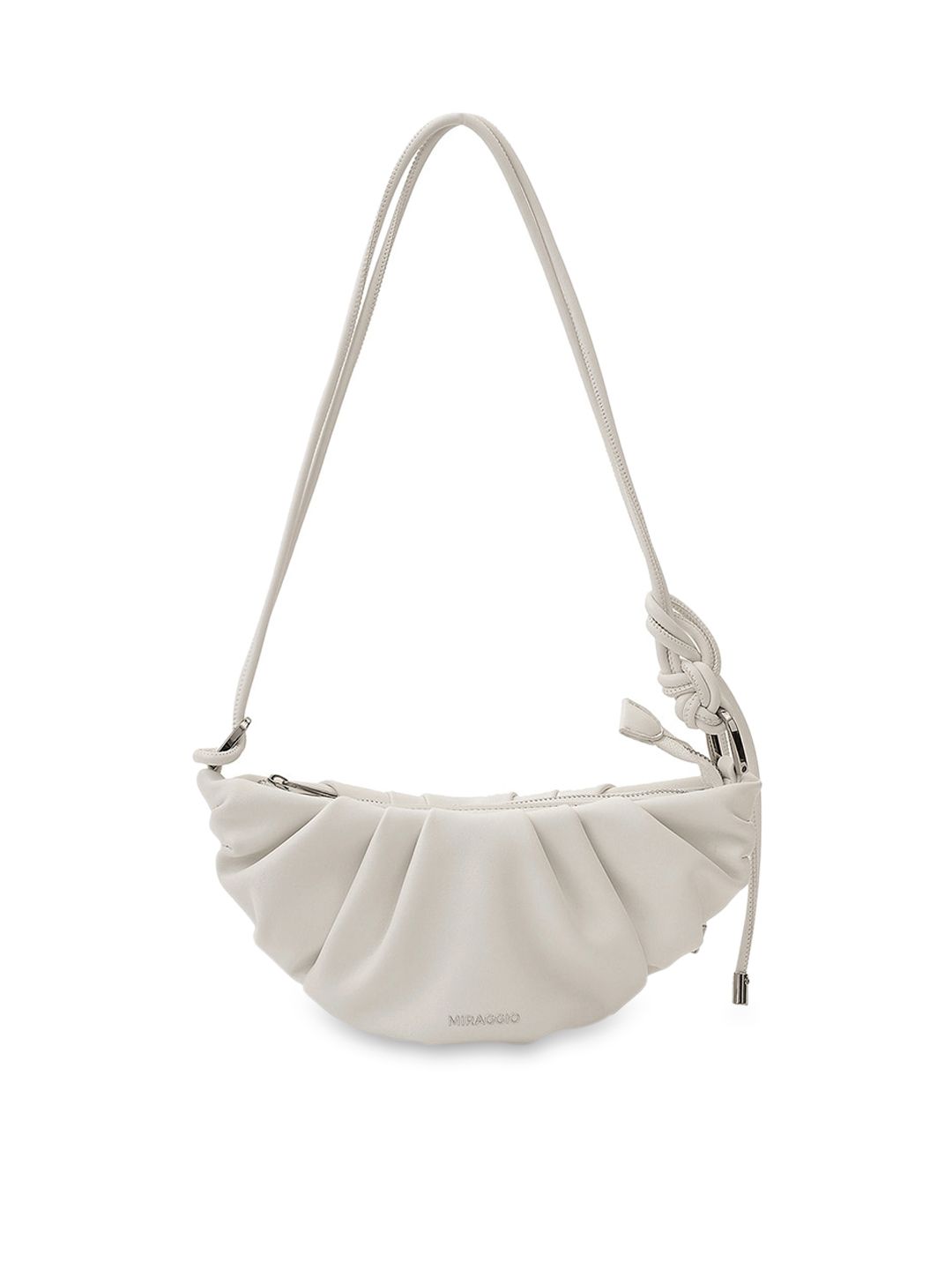 MIRAGGIO White Structured Sling Bag with Quilted Price in India