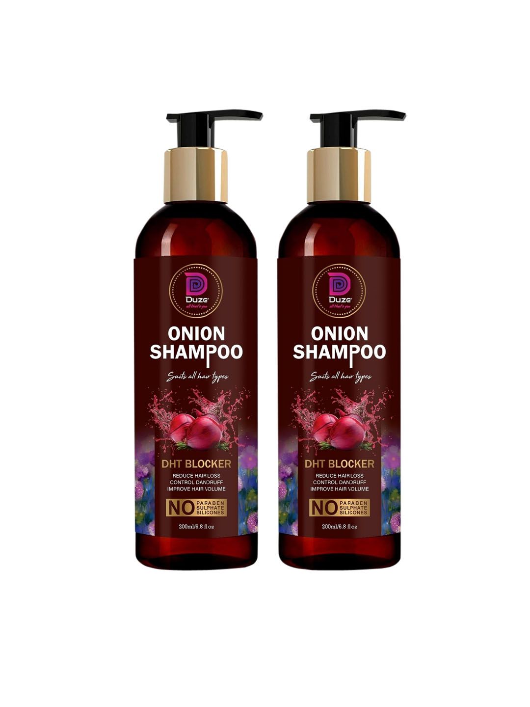 Duze Pack Of 2 Unisex Onion Shampoo For Hair Growth & Hair Fall Control Anti Dandruff Price in India