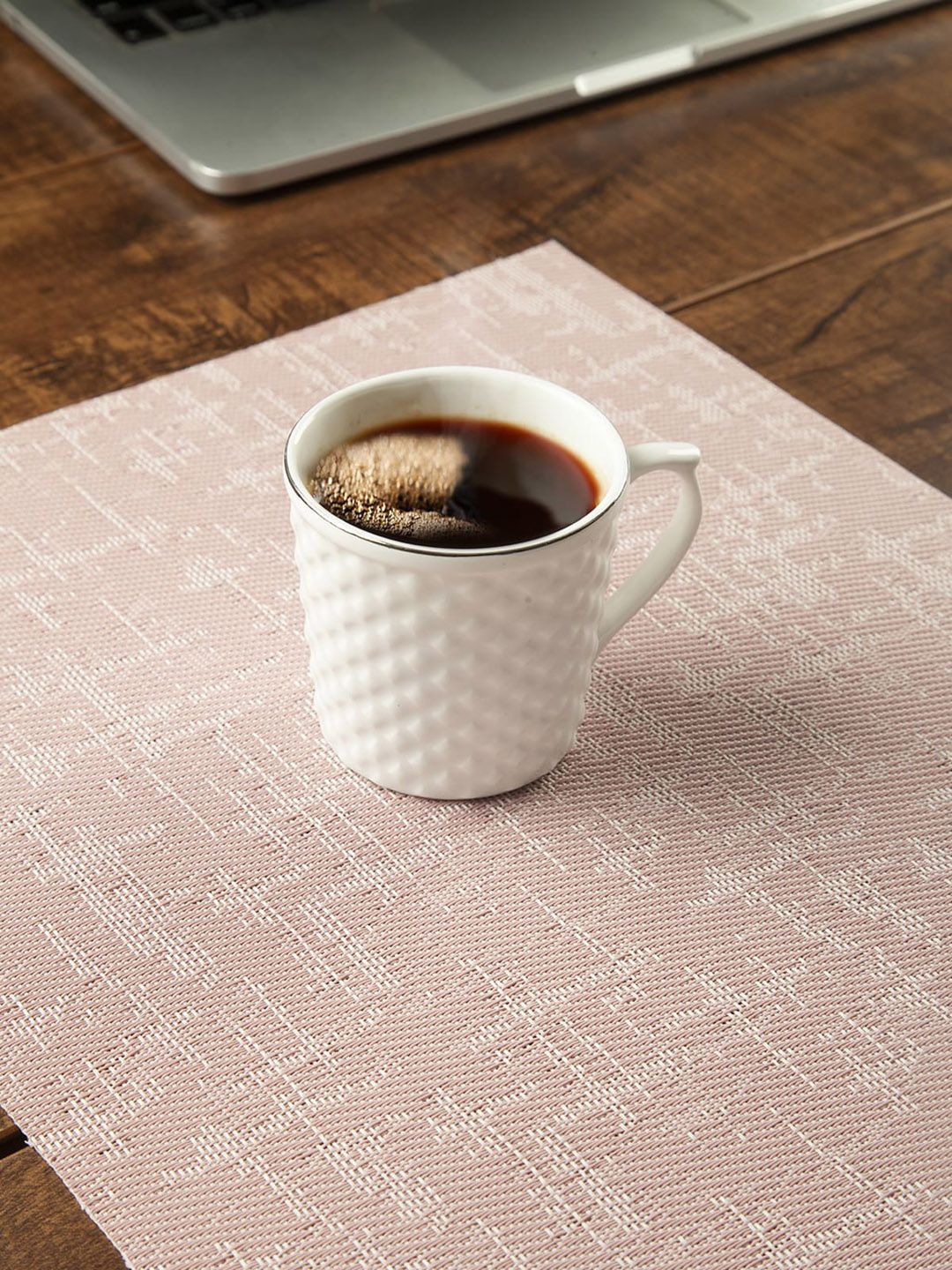 OBSESSIONS Set of 6 Pink Solid Table Placemats Price in India