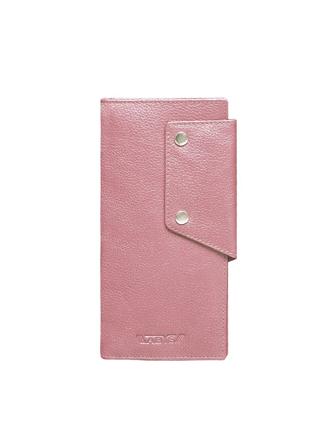 ABYS Unisex Pink Solid leather Two Fold Wallet Price in India