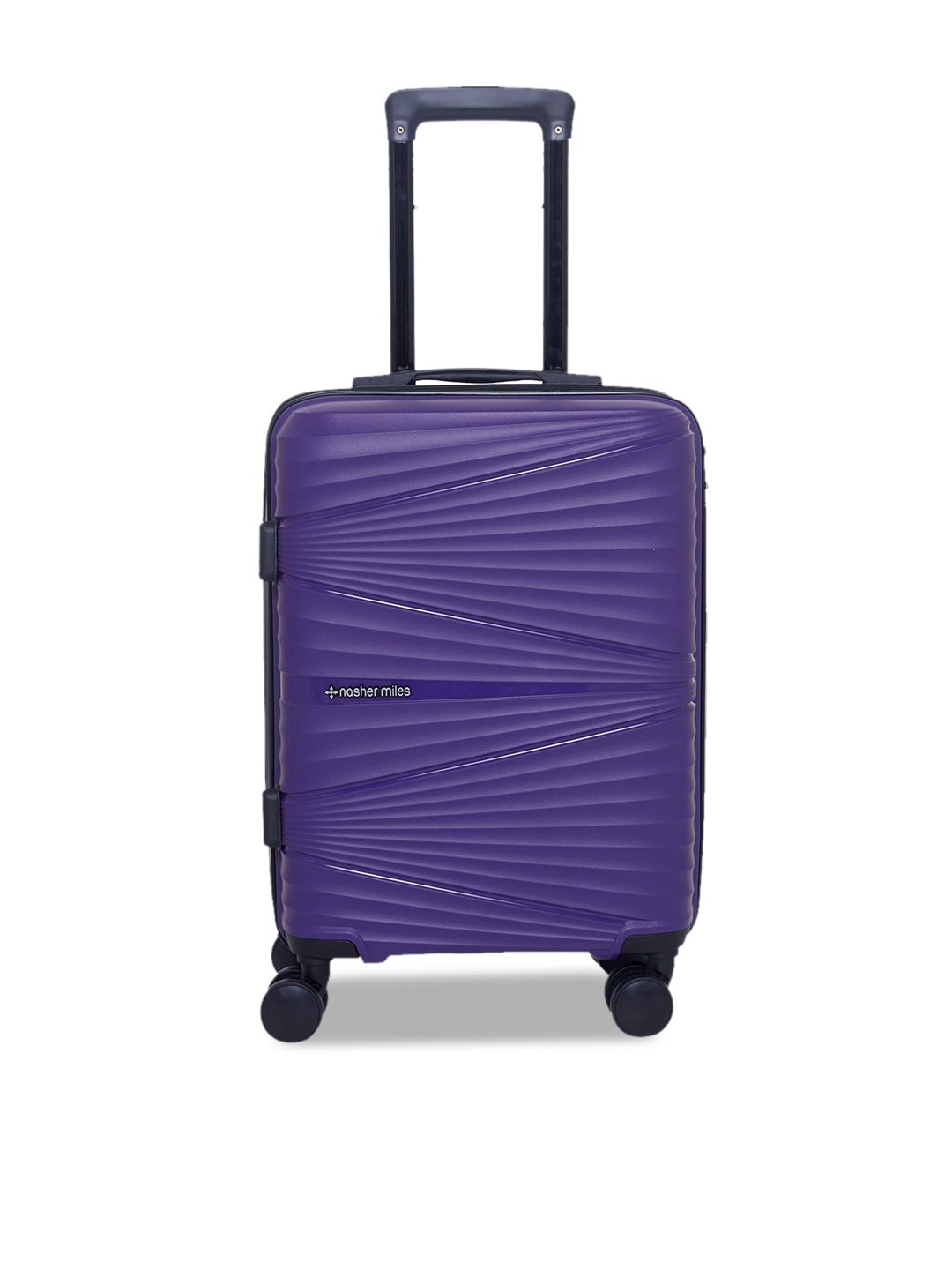 Nasher Miles Purple Solid Hard-Sided Large Trolley Suitcase Price in India