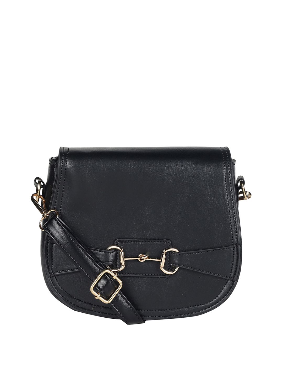 CRUSSET Black Structured Sling Bag Price in India