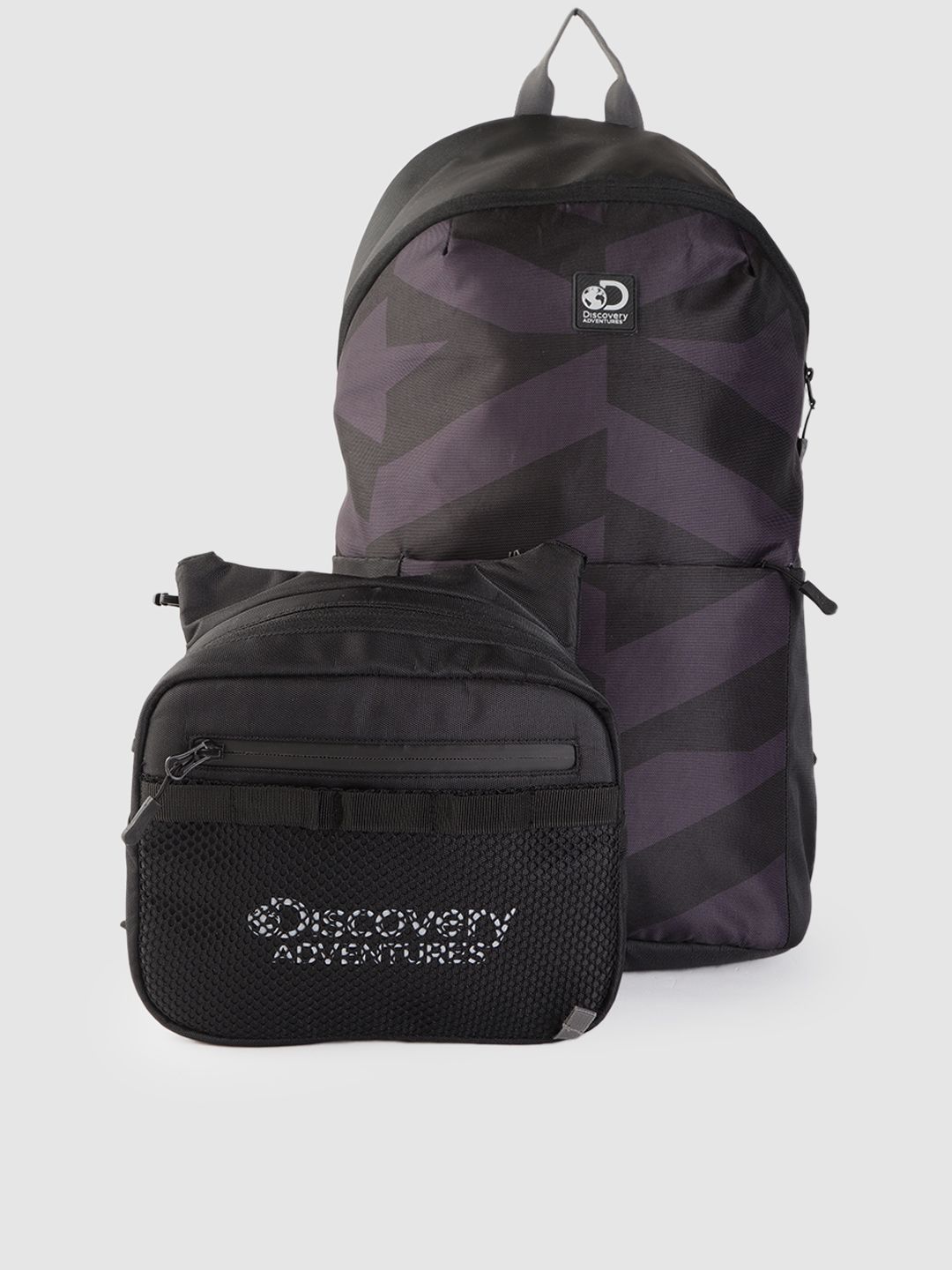 The Roadster Lifestyle Co x Discovery Adventures Unisex Black & Purple 16 Inch Laptop Backpack & Pouch Price in India