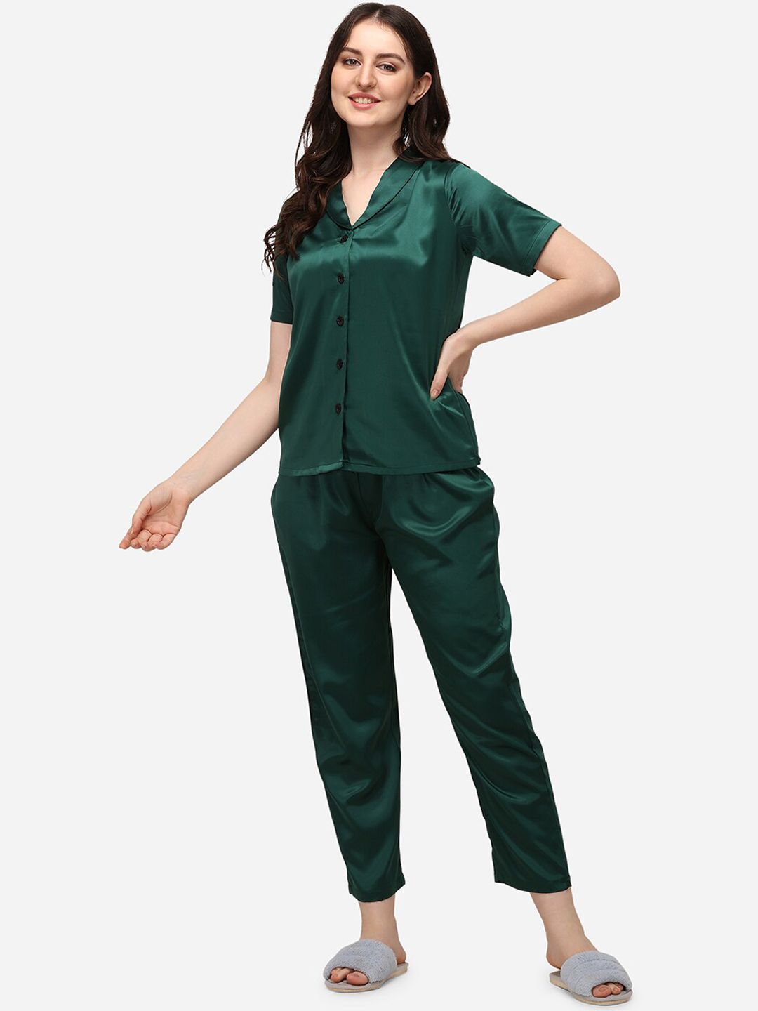 Smarty Pants Women Green Night suit Price in India