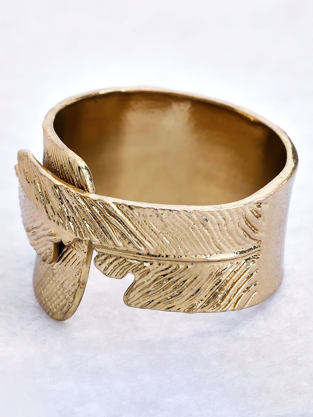 Rubans Gold-Plated Contemporary Boho Finger Ring Price in India